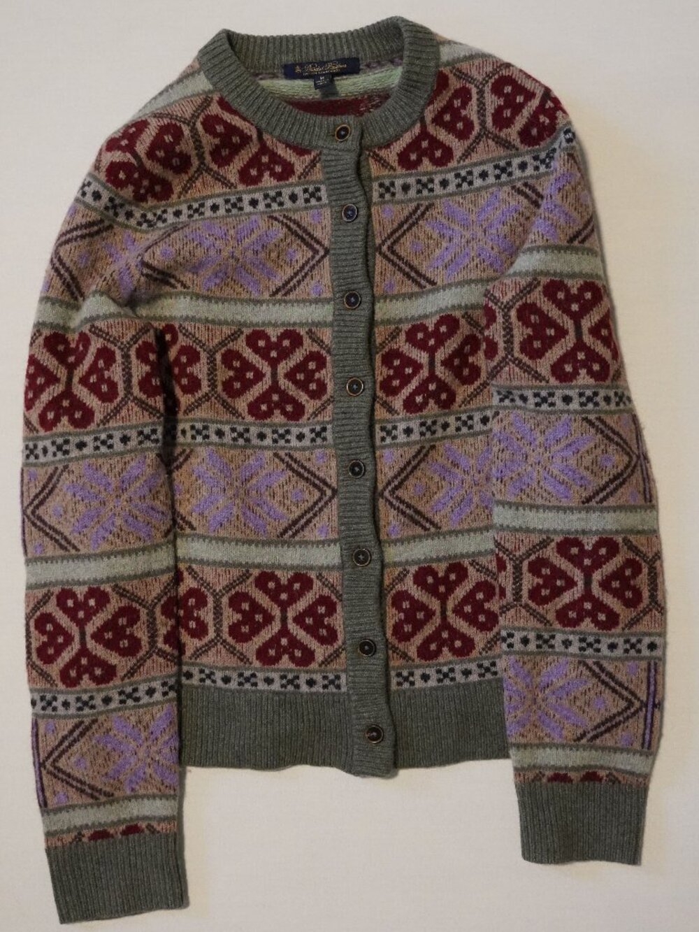Vintage Brooks Brothers Fair Isle Cardigan - Size Medium